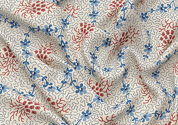 Land & Shore Lorie, Blue Red - Roman Blind - Image 4